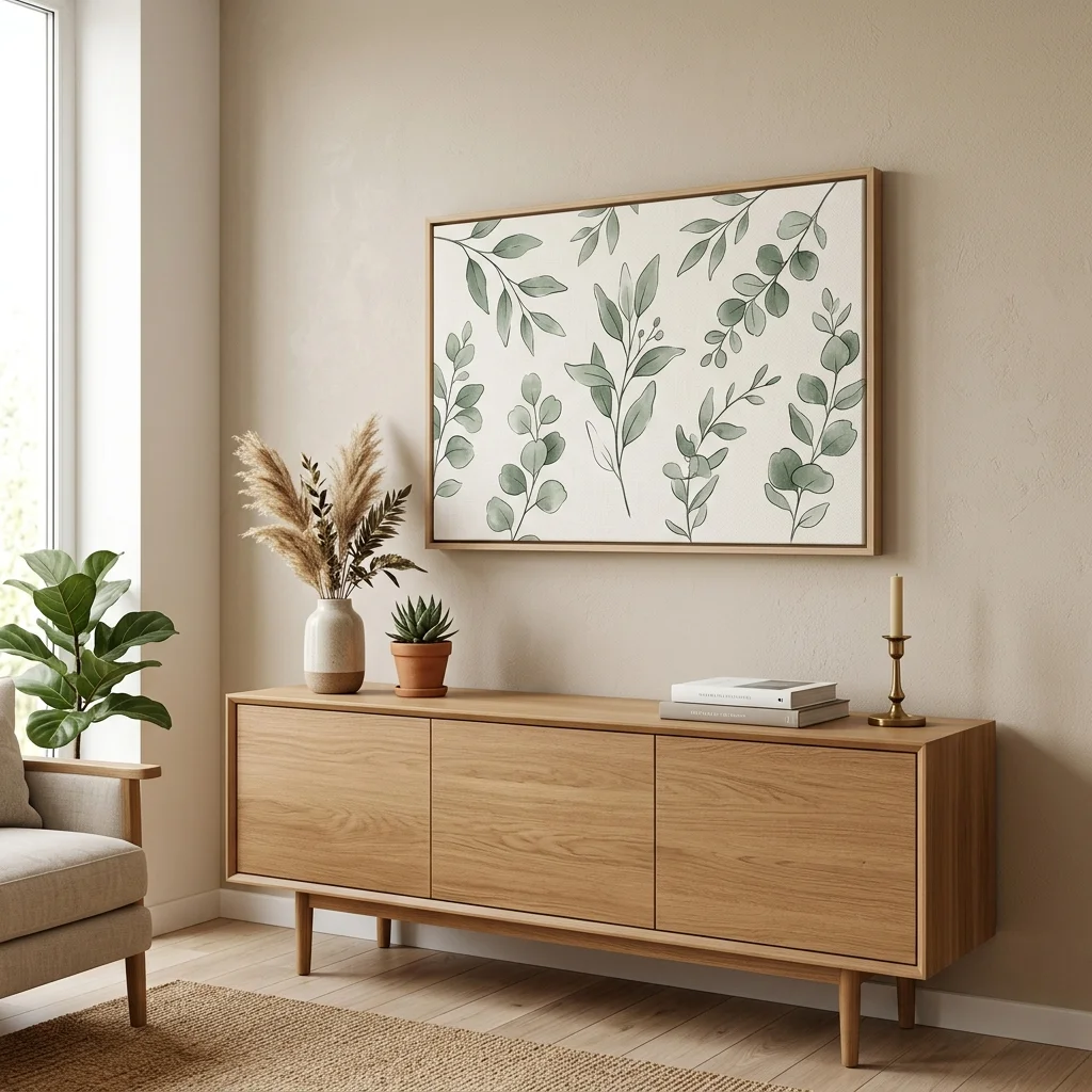 Quadro Canvas Minimalista Linha Botânica